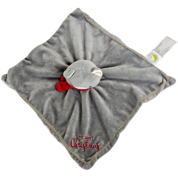 Animal Adventure Gray Bear Lovey My First Christmas Polka Dot Stuffed Animal Toy - Picture 3 of 4